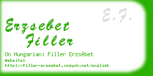 erzsebet filler business card