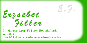 erzsebet filler business card